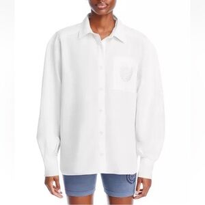 Anine Bing White Button-Down Shirt